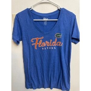 Blue 84 Florida Gators Womens V-Neck T-Shirt Royal Blue Heathered Tri-Blend (G)